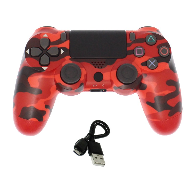Ασύρματο χειριστήριο PS4 Doubleshock 4 camouflage κόκκινο OEM