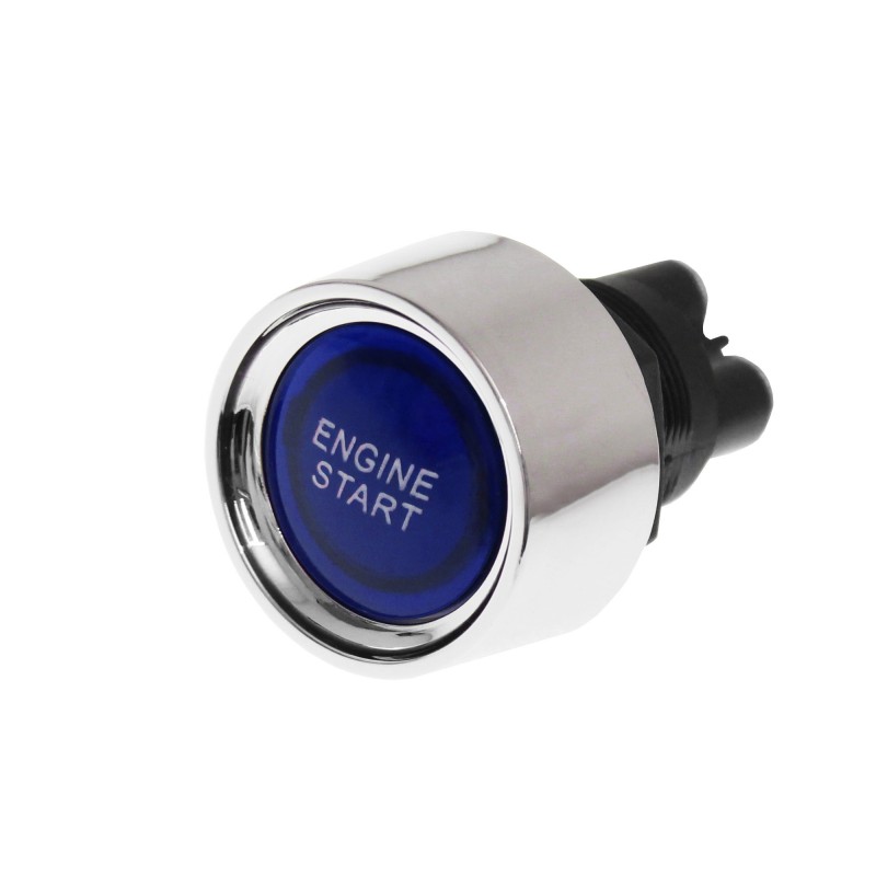 Αδιάβροχος διακόπτης button εντολής 3 pins (κόρνα / εκκίνηση κινητήρα) με μπλε LED W1019 RCHANG