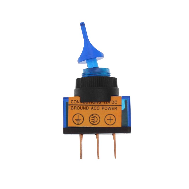 Διακόπτης On/Off 3 pins 12V 20Α με LED μπλε DM-0016C
