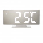Ψηφιακό LED ρολόι-ξυπνητήρι-ημερολόγιο-θερμόμετρο καθρέφτης λευκό DS-3618L