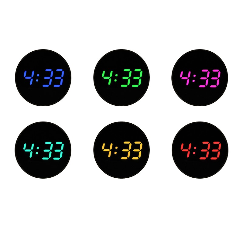 Ψηφιακό LED 3D ρολόι, ξυπνητήρι, ημερολόγιο και θερμόμετρο RGBW με τηλεχειριστήριο λευκό EH-LED1319 EDUP