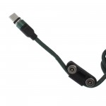 Καλώδιο φόρτισης και μεταφοράς δεδομένων USB σε μαγνητικά βύσματα Type C/Lightning/Micro USB 1m πράσινο S-690 KLGO