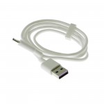 Καλώδιο γρήγορης φόρτισης 5A USB σε Type C 1m Λευκό OEM