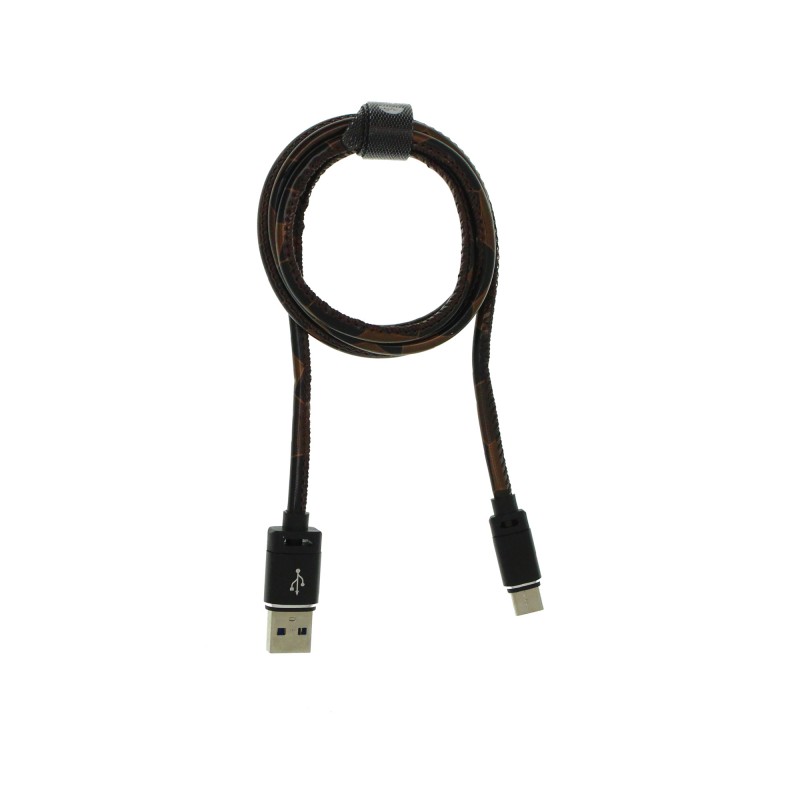 Kαλώδιο USB Type C 5A γρήγορης φόρτισης και μεταφοράς δεδομένων 1m καφέ JSS-100 OEM