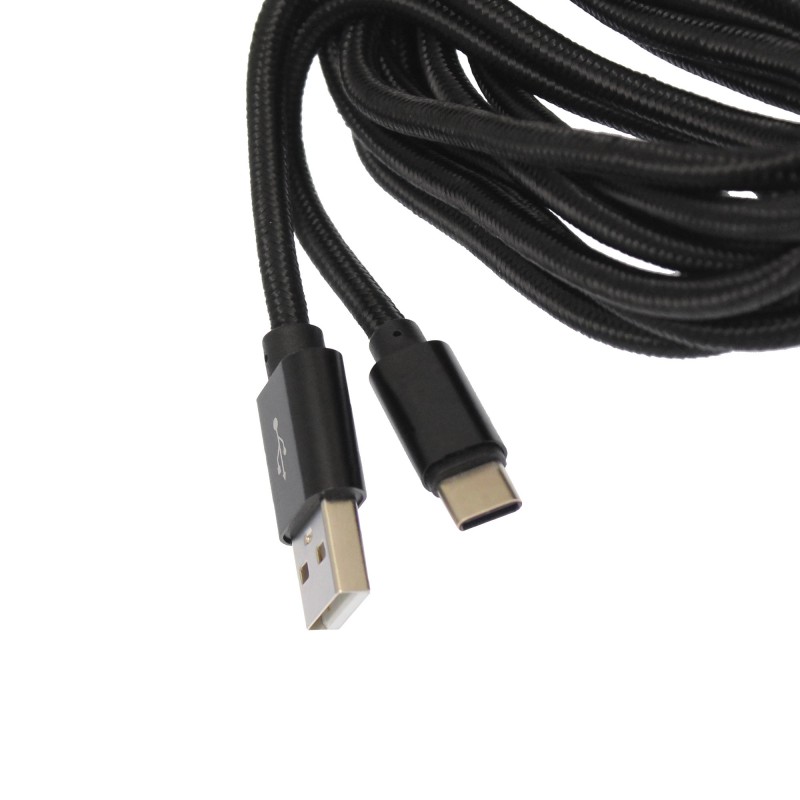 Καλώδιο γρήγορης φόρτισης και μεταφοράς δεδομένων USB σε Type C 2m μαύρο S-52 KLGO