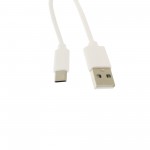 Καλώδιο γρήγορης φόρτισης και μεταφοράς δεδομένων 3.1A USB σε Type C 1m λευκό Q-SJ1C Andowl