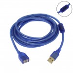 Καλώδιο επέκτασης USB αρσενικό σε USB θηλυκό 3m μπλε OEM
