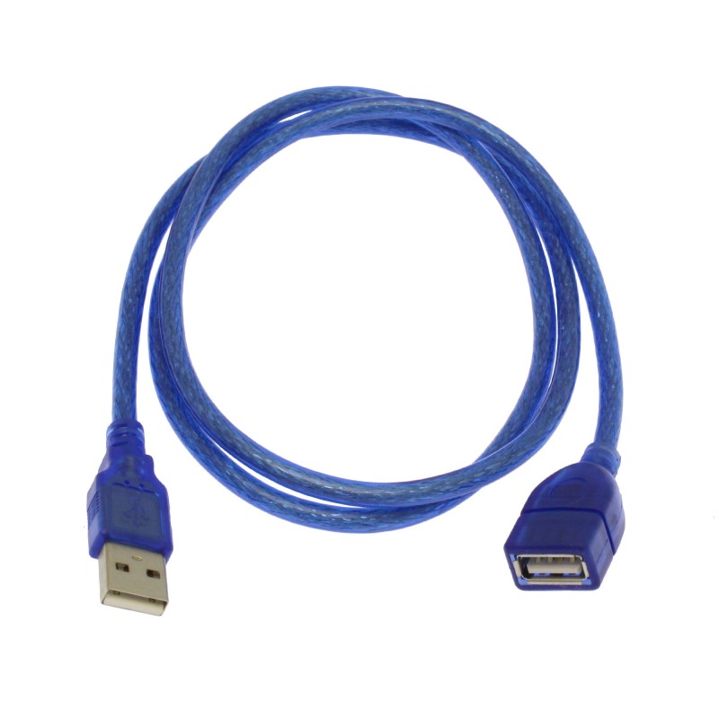 Καλώδιο επέκτασης USB αρσενικό σε USB θηλυκό 1m μπλε OEM