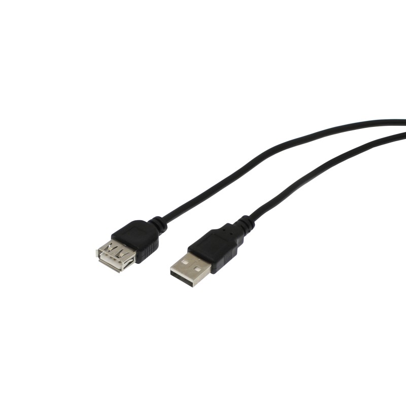 Καλώδιο επέκτασης USB αρσενικό σε USB θηλυκό 2m μαύρο OEM