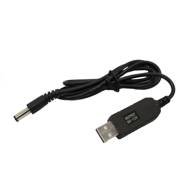 Καλώδιο ενίσχυσης USB 5V σε 12V μαύρο Z-028 ANSTY