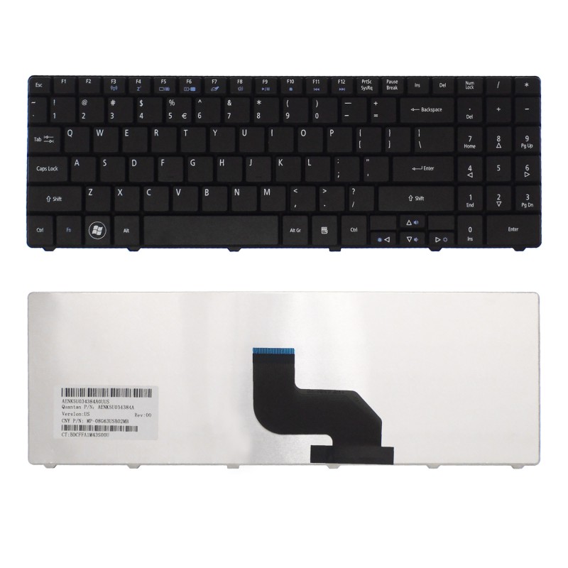 Πληκτρολόγιο Acer Emachines E525 E625 E627 E725 US μαύρο OEM