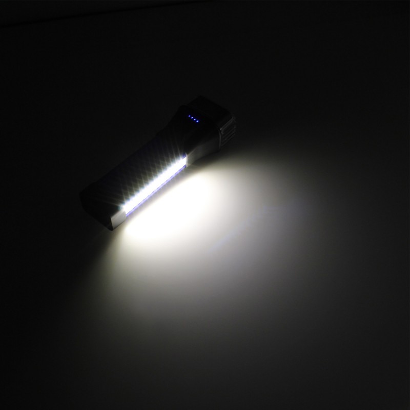 LED τριπλός επαναφορτιζόμενος φακός θερμό και ψυχρό λευκό με 6 λειτουργίες CB-888 OEM