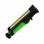 Επαναφορτιζόμενος LED φακός USB  με περιστρεφόμενη κεφαλή κάθετα 360° και οριζόντια 270° μαύρο-πράσινο OEM