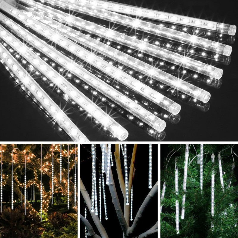 Χριστουγεννιάτικη LED βροχή μετεωριτών ψυχρό λευκό OEM