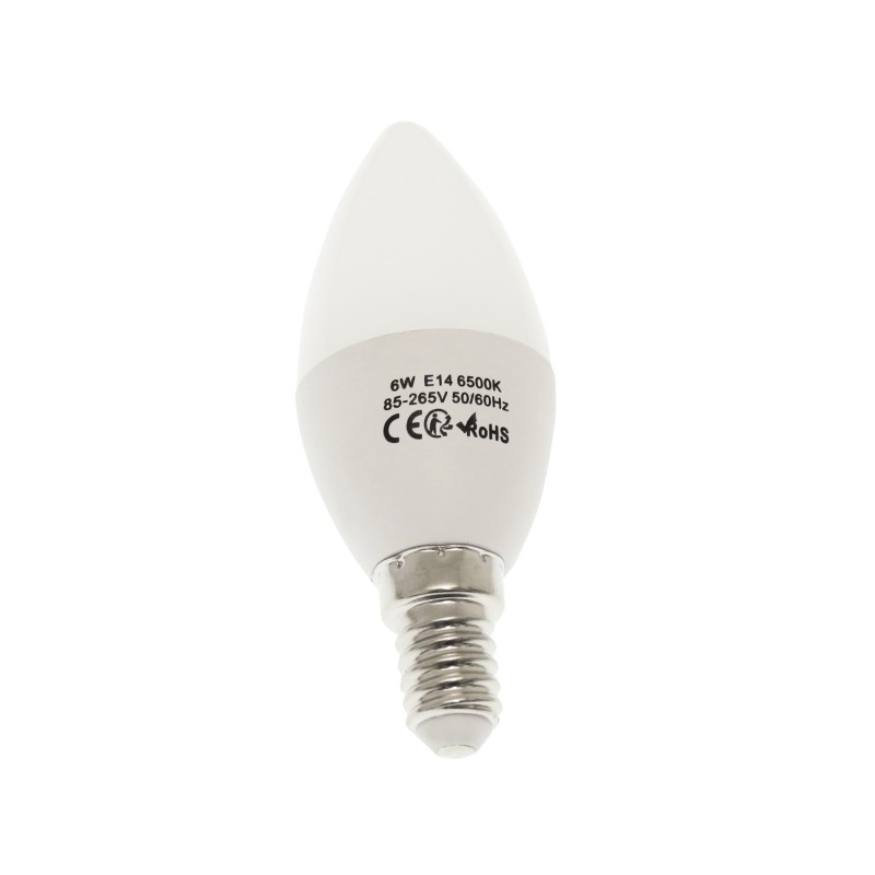 Λάμπα LED E14 6W 220V ψυχρό λευκό 6500K 540LM 10 x 2.8cm OEM