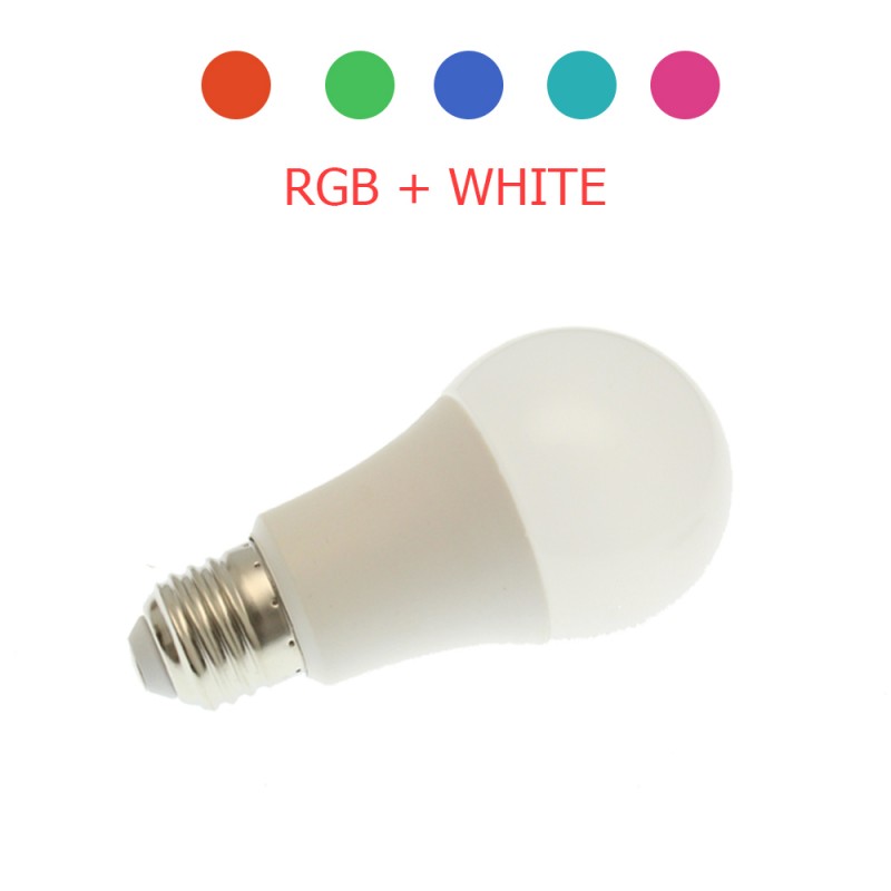 LED E27 5W RGBW 220V με ασύρματο χειριστήριο OEM 