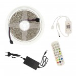 LED Ταινία-strip Smart Bluetooth 5m 12V 270 SMD 5050 RGB αυτοκόλλητη αδιάβροχη IP65 με τηλεχειριστήριο AB-Z968