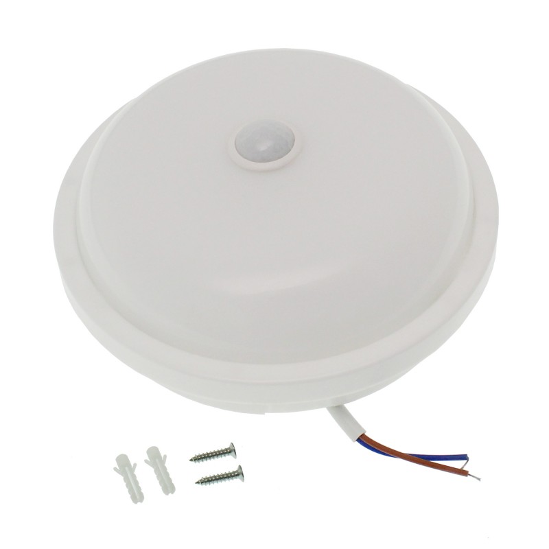 LED Απλίκα στρογγυλή με διάμετρο 16.4cm 15W AC85-265V 50-60Hz με αισθητήρα κίνησης IP54 Ψυχρό λευκό 6500K 1350LM OEM