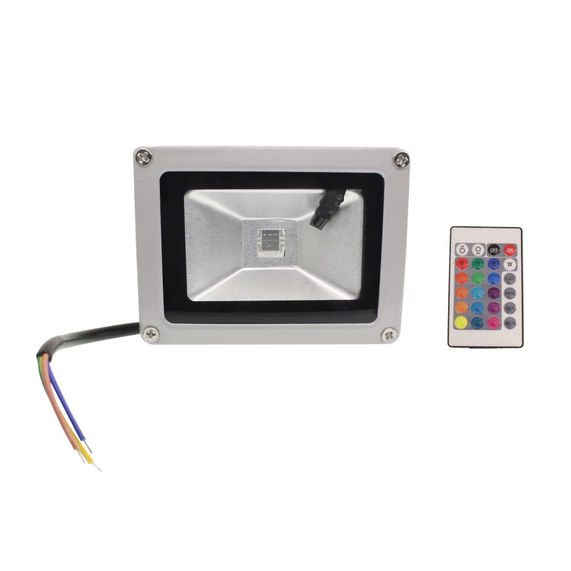 LED αδιάβροχος προβολέας dimmable 10W RGB με τηλεχειριστήριο RGB ee1653