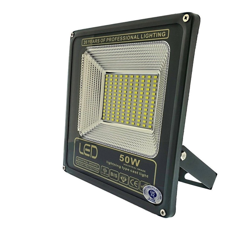 LED προβολέας αλουμινίου super slim αδιάβροχος 50W 220V 130 SMD 4500LM ψυχρό λευκό 6000K OEM