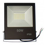 LED αδιάβροχος προβολέας αλουμινίου super slim 50W 220V 72 SMD 4500LM 6500K IP66 OEM