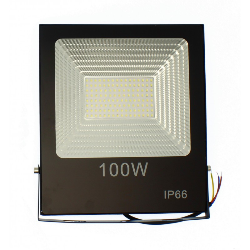 LED αδιάβροχος προβολέας αλουμινίου super slim 100W 220V 128 SMD 9000LM 6500K IP66 OEM