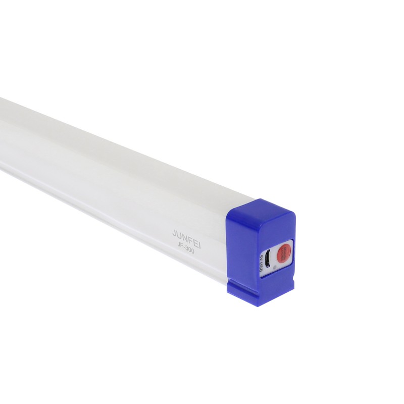 LED επαναφορτιζόμενη μπάρα 32cm USB 5V 60W 6500K ψυχρό λευκό με διακόπτη και μαγνητικές βάσεις JF-300 JUNFEI