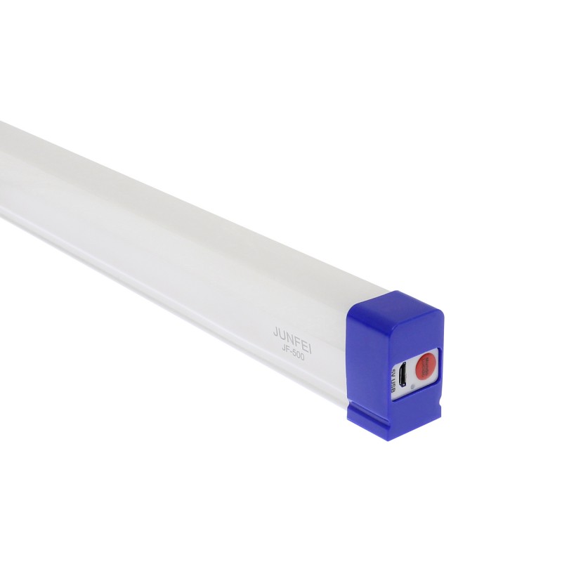LED επαναφορτιζόμενη μπάρα 52cm USB 5V 90W 6500K ψυχρό λευκό με διακόπτη και μαγνητικές βάσεις JF-500 JUNFEI