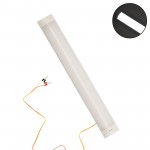 LED μπάρα πλαστική με κροκοδειλάκια 12V ψυχρό λευκό 6500Κ 700LM 60 x 7.5 x 2.4cm OEM