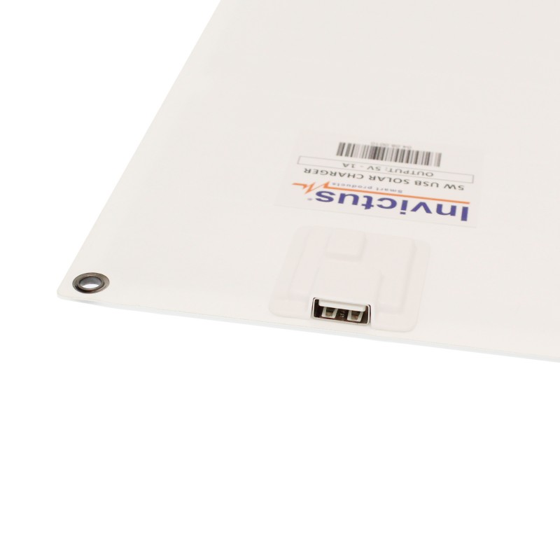 Ηλιακός φορτιστής συσκευών USB 5W με γάντζο προσάρτησης και βεντούζες INVICTUS SRUSB
