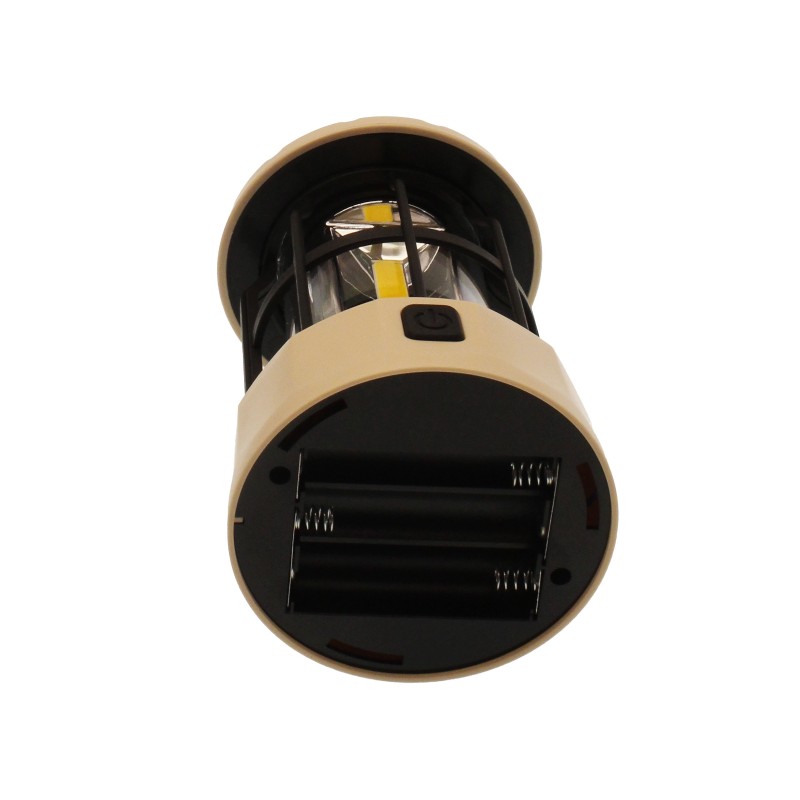 LED φορητό φανάρι μπαταρίας 3 COB 300LM 4000K με 3 σκάλες φωτεινότητας και γάντζο μπεζ SP-801-B INVICTUS